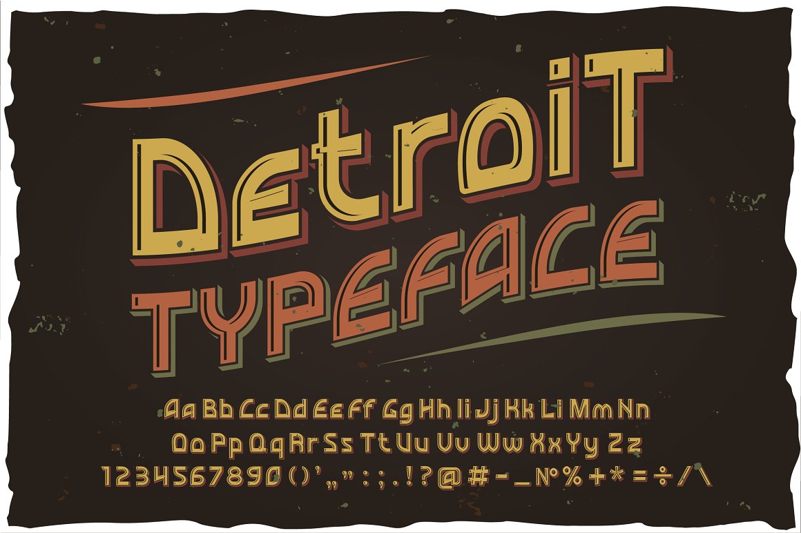 Beispiel einer Detroit-Schriftart #1